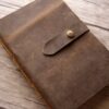 Embossed Leather Rustic Wedding Guest Book