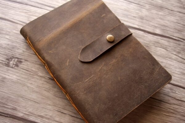 Embossed Leather Rustic Wedding Guest Book