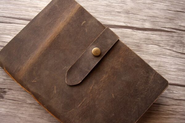 Embossed Leather Rustic Wedding Guest Book - Image 2