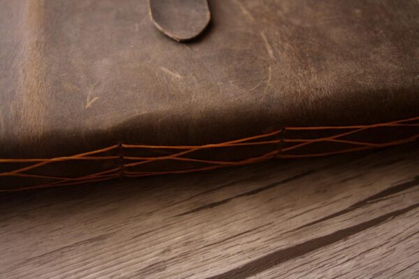 Embossed Leather Rustic Wedding Guest Book - Image 5