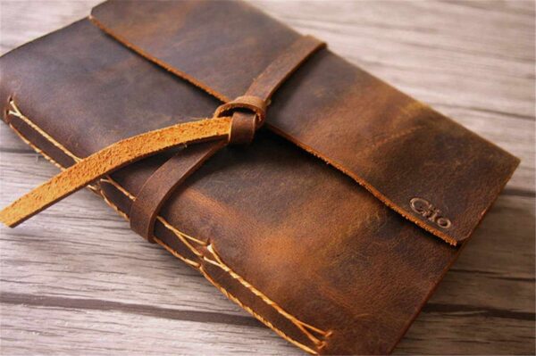 Rustic Embossed Leather Journal - Image 3