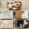 Cowhide Wristlet Monogram Custom Clutch Phone Purse Pouch Handbag - Image 2