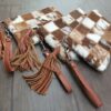 Cowhide Purse Crossbody Handbag Clutch - Image 4