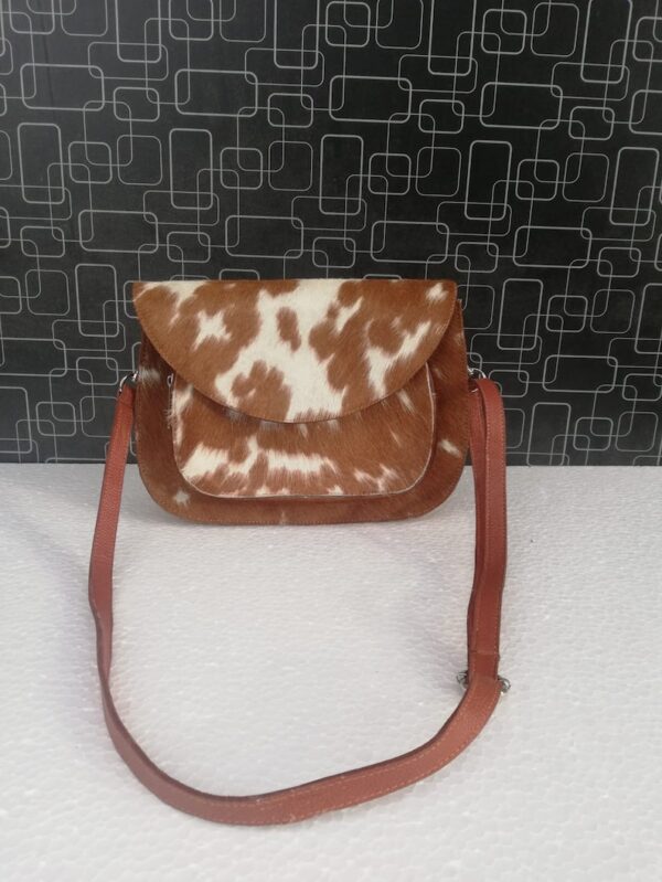 Cowhide Purse Crossbody Handbag Clutch - Image 3