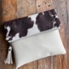 Cowhide Fold Over Clutch - Image 2