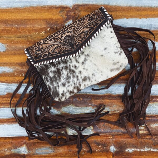 TOOLIN' AROUND COWHIDE ENVELOPE CLUTCH STYLE PURSE - Image 3