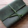 Refillable Green Leather Journal