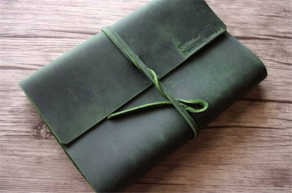 Refillable Green Leather Journal