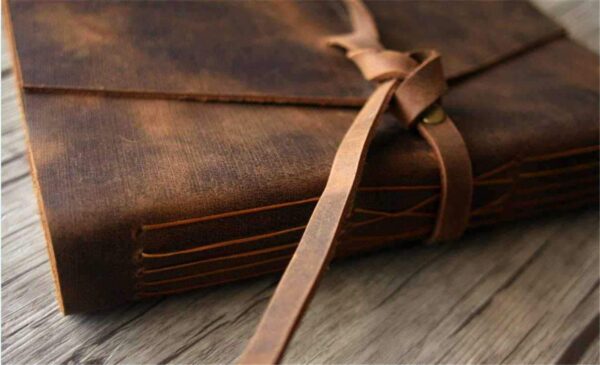 Distressed Mens Leather Journal - Image 2