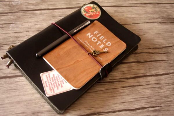 Custom Black Leather Notebook - Image 4