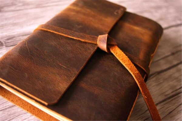 Rustic Embossed Leather Journal - Image 4