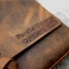 Personalized Brown Leather Bound Notebook - Image 5