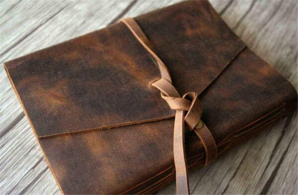 Distressed Mens Leather Journal - Image 4