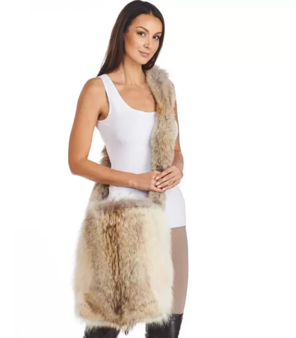 SUMMER COYOTE FUR SLING BAG