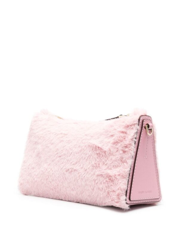 Mini Prism Faux-fur Shoulder Bag In Pink Faux Fur