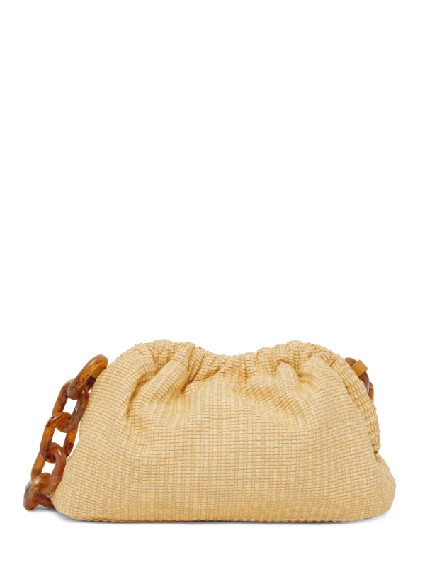 Mini Cloud Clutch Chain Bag In Natural