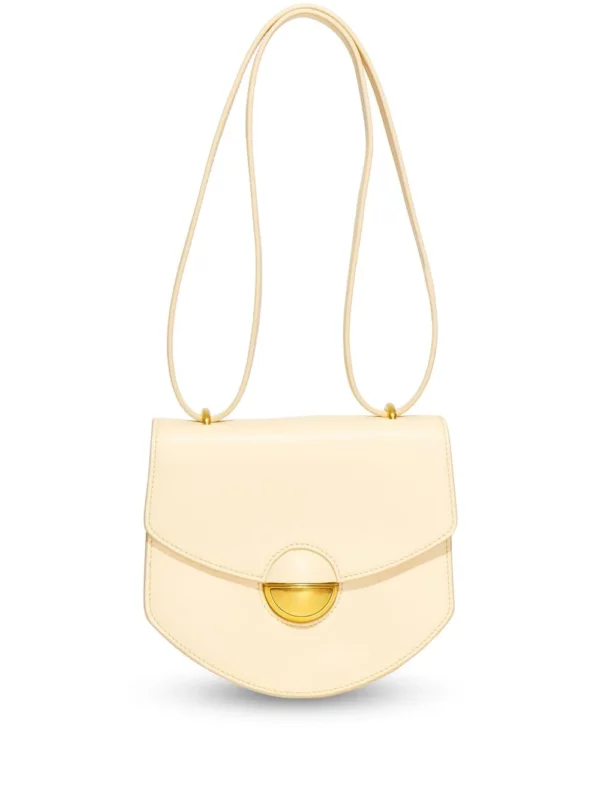 Mini Round Dia Leather Shoulder Bag In Birch