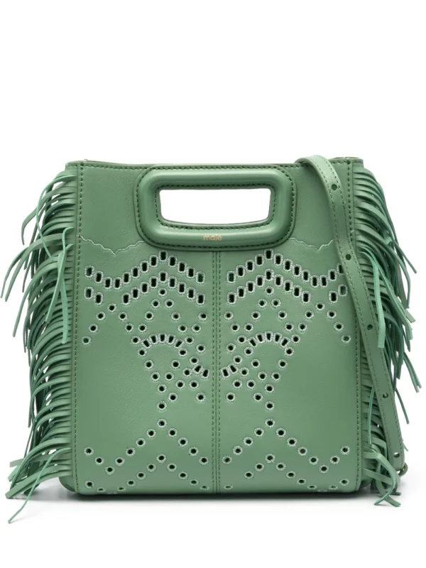 Womens Verts M Perforated Leather Shoulder Bag In Green
