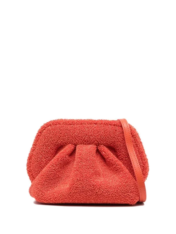 Gea Re-fur Clutch Bag In Orange