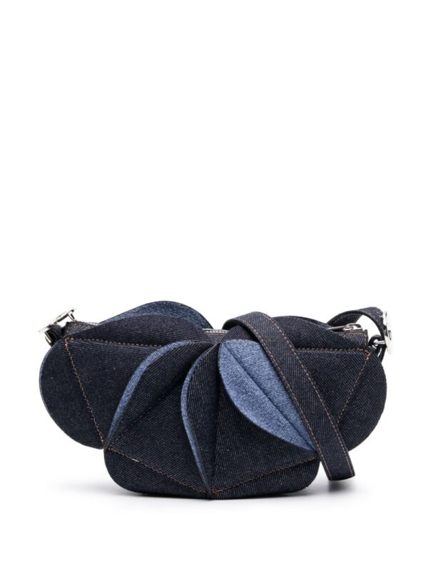 Origami Denim Shoulder Bag In Blue