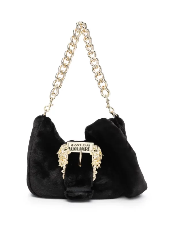 Faux-fur Shoulder Bag In Black