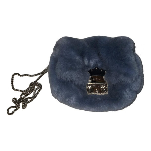 Metropolis Faux Fur Crossbody Bag In Blue