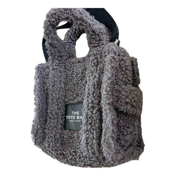 Faux Fur Crossbody Bag In Grey