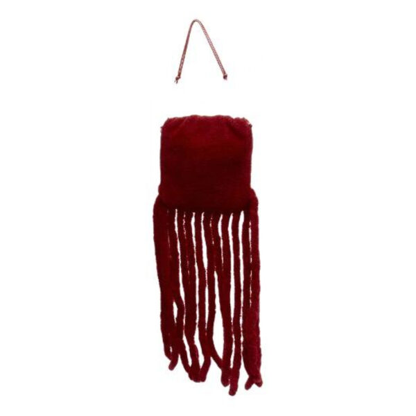 d Faux Fur Crossbody Bag In Red