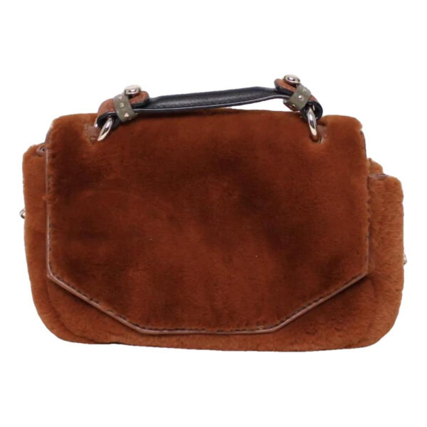 Faux Fur Crossbody Bag In Brown