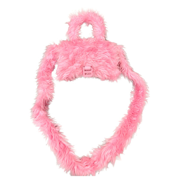 Hourglass Faux Fur Handbag In Pink