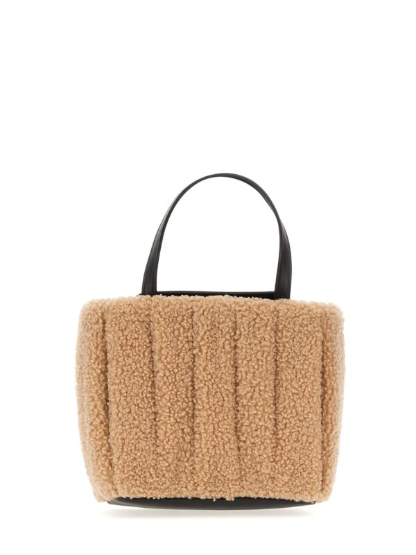 Mini Air Re-fur Bag In Beige