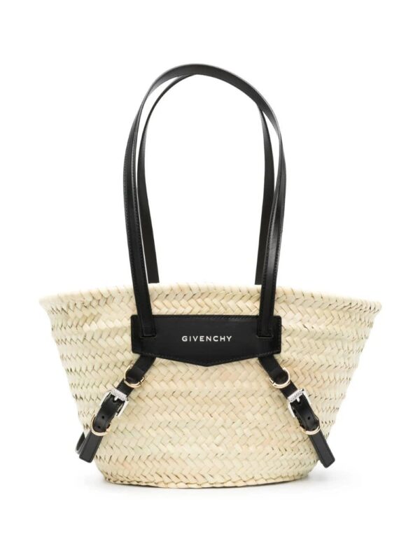 Small Voyou Basket Bag In Nero