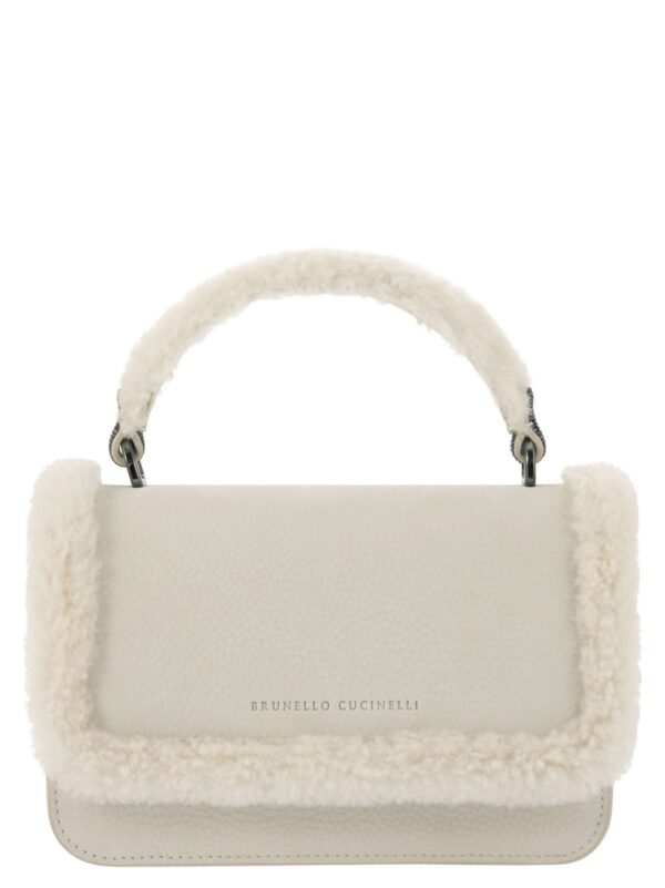 Suede And Fur Bag In Ice