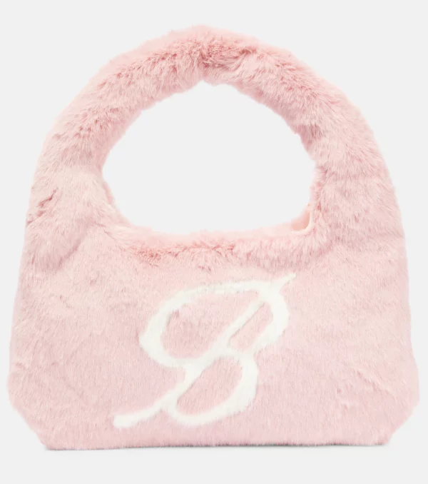 Pink Eco-fur Shoulder Bag