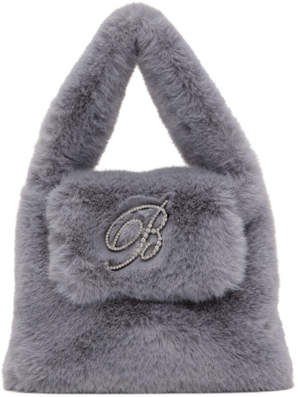 Gray Faux-fur Bag In N0901 Ice-grey